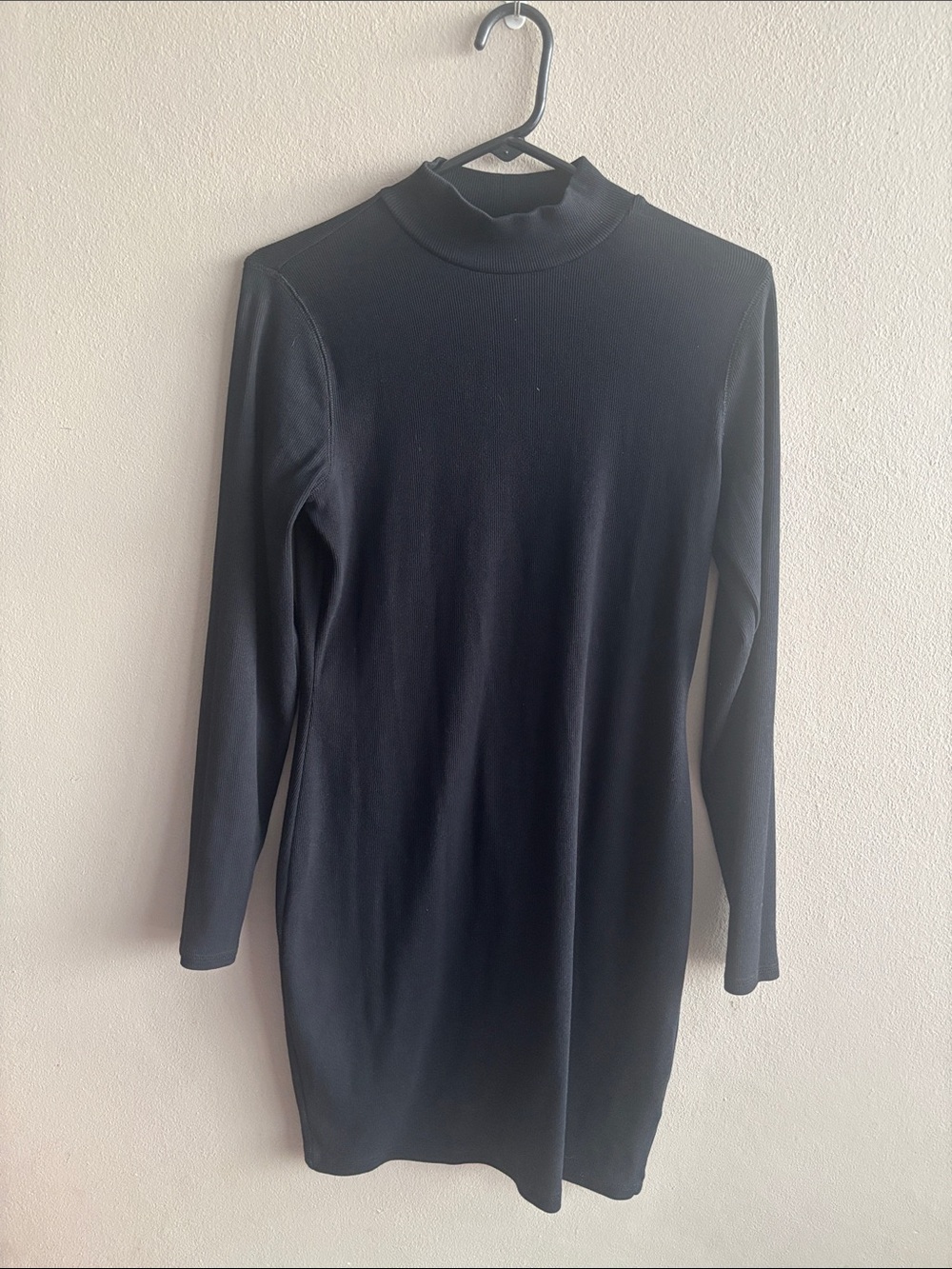 Old Navy Black Long-Sleeve Mock Neck Dress Little Black Dress Medium
